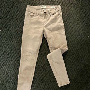 FRAME Le Skinny de Jeanne Light Gray Stretch Denim Jeans Size 26